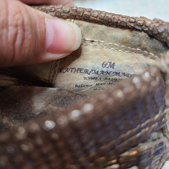 Sam Edelman Jones Metallic Gold‎ Snakeskin Loafers sz 6 - Picture 9 of 9